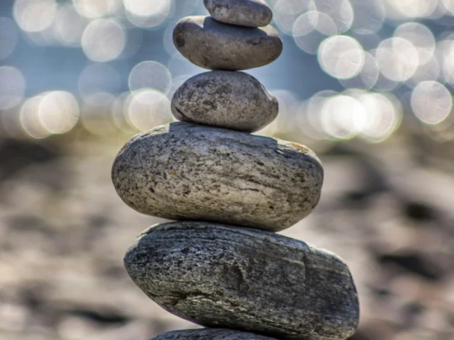 stacked zen stones